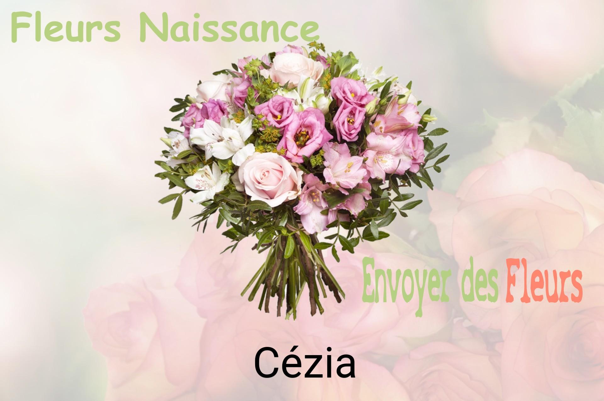 Bouquet de fleurs de naissance livré à Cézia